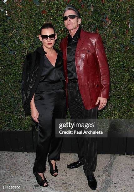 Artist Mark Mahoney and his wife Nicole Mahoney attend the MOCA Los Angeles presentation of the "Rebel" exhibition opening and reception on May 12,...