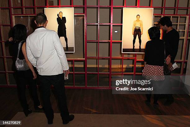 General view of the atmosphere at the MOCA Los Angeles presents "Rebel" exhibition opening and reception on May 12, 2012 in Los Angeles, California.