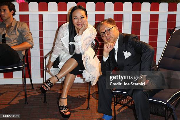 Eva and Michael Chow attend the MOCA Los Angeles presents "Rebel" exhibition opening and reception on May 12, 2012 in Los Angeles, California.