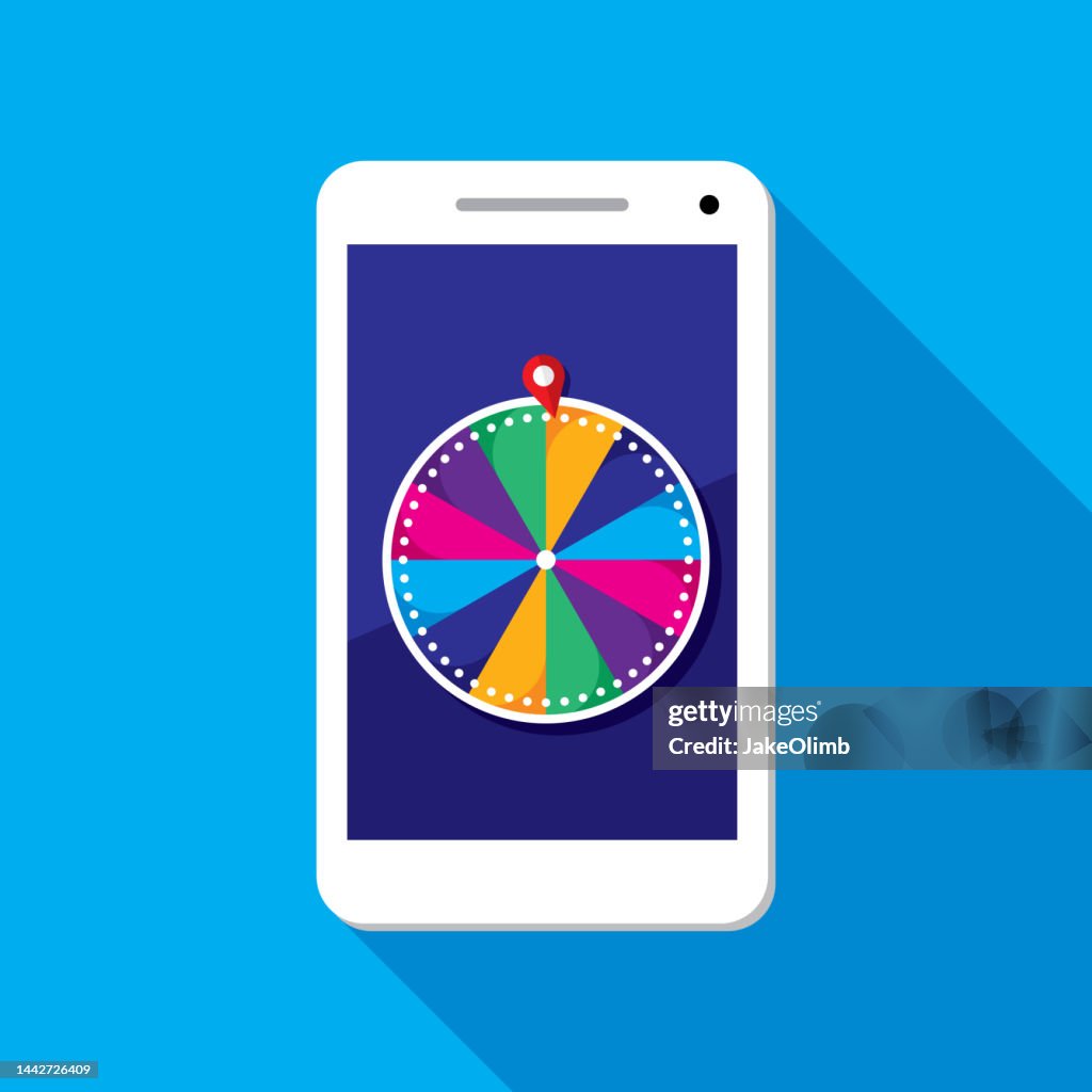 Game Show Wheel Smartphone Icon Flat
