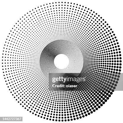 Wheel of dotted lines, angular size gradient. Two sections. Wheel of dotted lines, angular size gradient. Two sections.