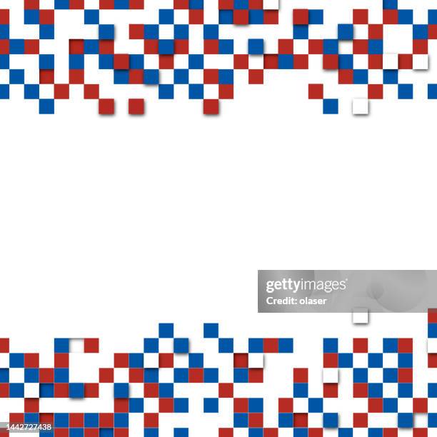 squares of equal size forming top and bottom band, framing middle copy space - whiteboard background stock illustrations