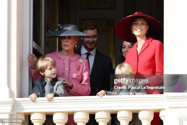 Princess Caroline of Hanover, Pierre Casiraghi, Princess Alexandra of Hanover and Beatrice Borromeo with children Stefano Casiraghi and Francesco...