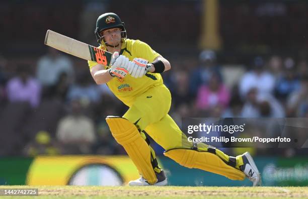 Steve Smith of Australia bats during Game 2 of the One Day International series between Australia and England at Sydney Cricket Ground on November...