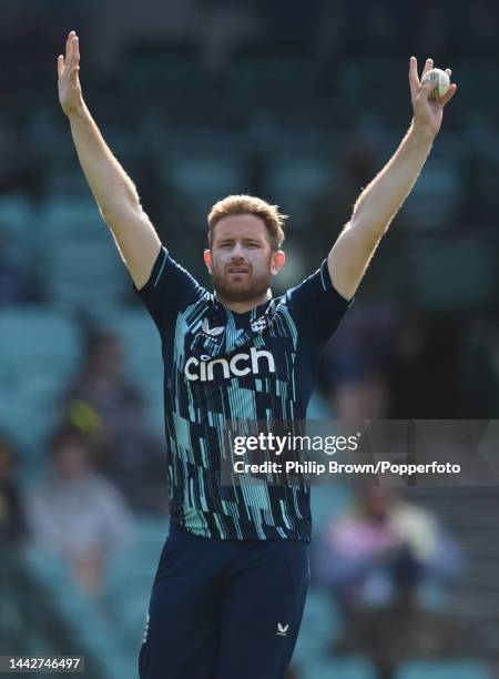 Liam Dawson of England gestures during Game 2 of the One Day International series between Australia and England at Sydney Cricket Ground on November...