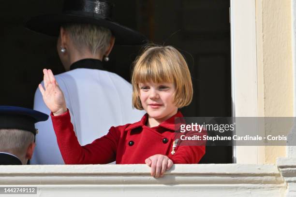 Princess Gabriella of Monaco attends the Monaco National Day on November 19, 2022 in Monte-Carlo, Monaco.