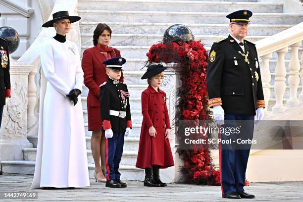 Princess Charlene of Monaco, Princess Stephanie of Monaco, Prince Jacques of Monaco, Princess Gabriella of Monaco and Prince Albert II of Monaco...