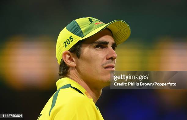 Sean Abbott of Australia looks on during Game 2 of the One Day International series between Australia and England at Sydney Cricket Ground on...