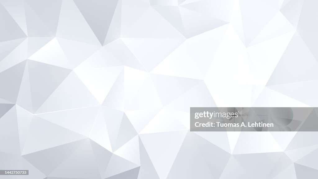 Full frame 3D triangular low poly style background in 4k resolution. Copy space.