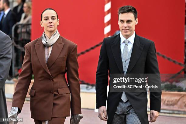 Pauline Ducruet and Louis Ducruet attend the Monaco National Day on November 19, 2022 in Monte-Carlo, Monaco.