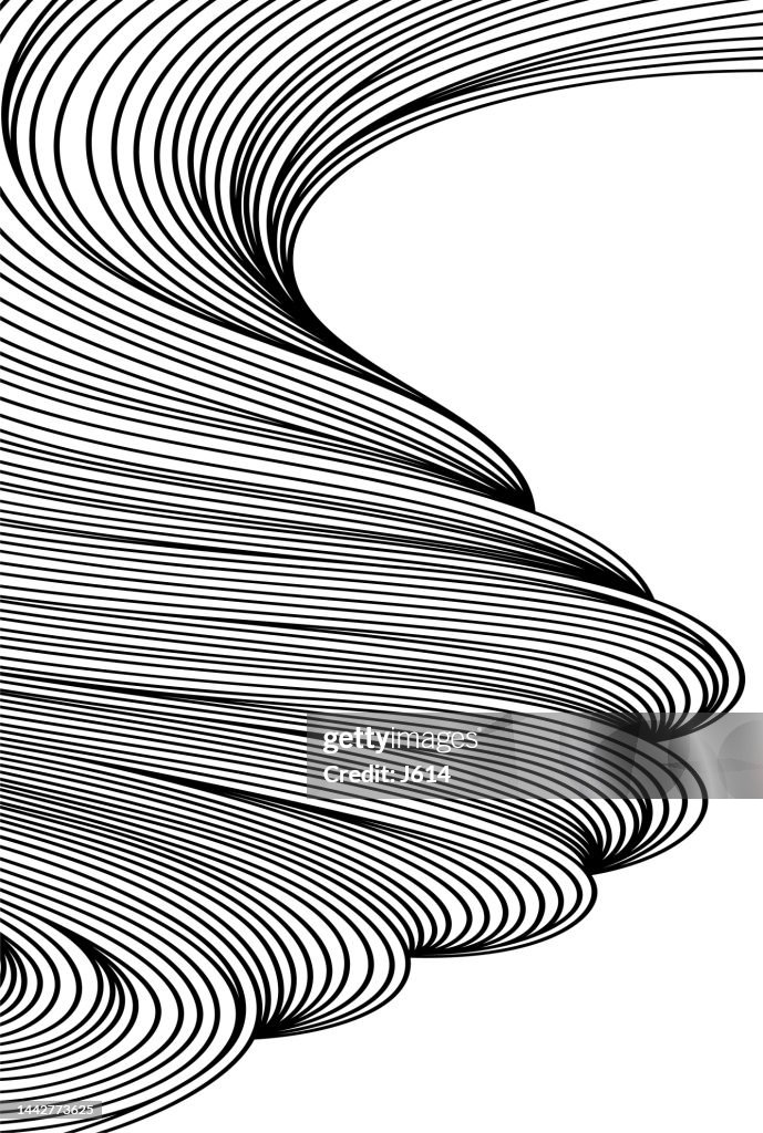 Abstract flow doodle background