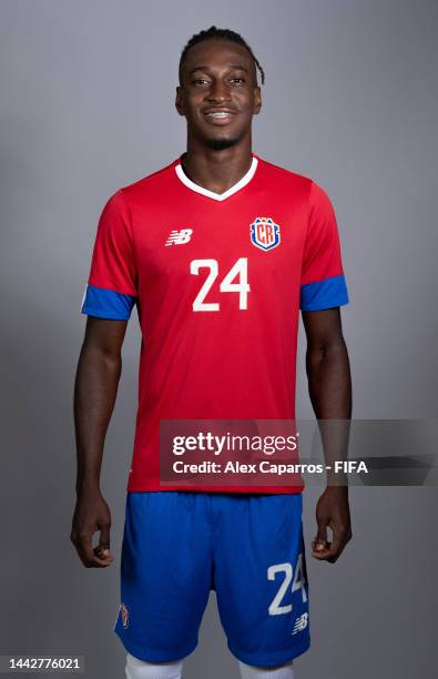 Roan Wilson of Costa Rica poses during the official FIFA World Cup Qatar 2022 portrait session on November 19, 2022 in Doha, Qatar.