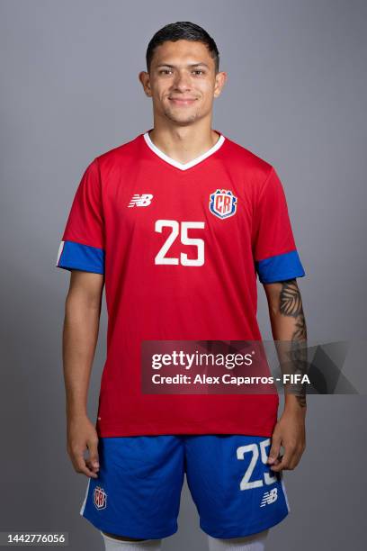 Anthony Hernandez of Costa Rica poses during the official FIFA World Cup Qatar 2022 portrait session on November 19, 2022 in Doha, Qatar.