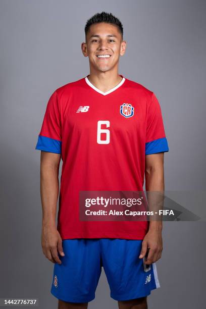 Oscar Duarte of Costa Rica poses during the official FIFA World Cup Qatar 2022 portrait session on November 19, 2022 in Doha, Qatar.