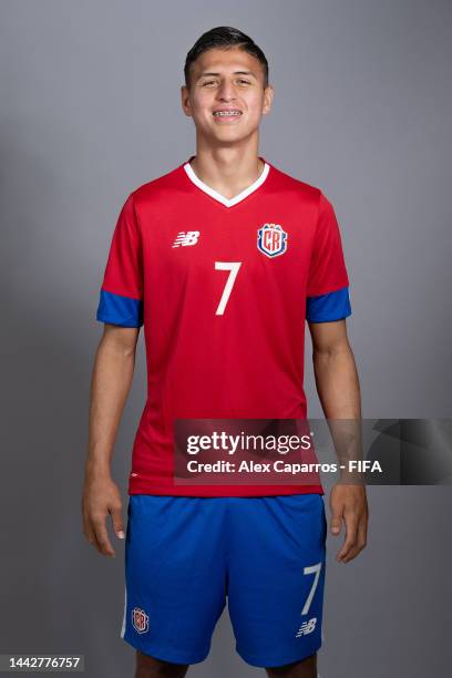 Anthony Contreras of Costa Rica poses during the official FIFA World Cup Qatar 2022 portrait session on November 19, 2022 in Doha, Qatar.