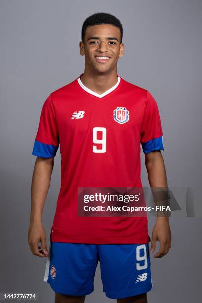 Jewison Bennette of Costa Rica poses during the official FIFA World Cup Qatar 2022 portrait session on November 19, 2022 in Doha, Qatar.