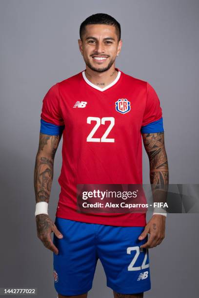 Ronald Matarrita of Costa Rica poses during the official FIFA World Cup Qatar 2022 portrait session on November 19, 2022 in Doha, Qatar.