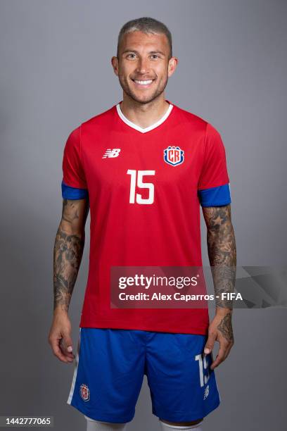 Francisco Calvo of Costa Rica poses during the official FIFA World Cup Qatar 2022 portrait session on November 19, 2022 in Doha, Qatar.