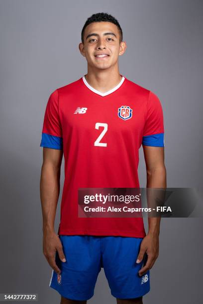 Daniel Chacon of Costa Rica poses during the official FIFA World Cup Qatar 2022 portrait session on November 19, 2022 in Doha, Qatar.