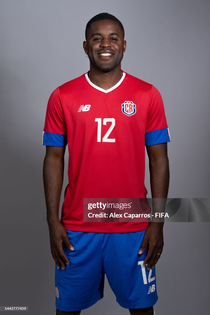 Joel Campbell of Costa Rica poses during the official FIFA World Cup