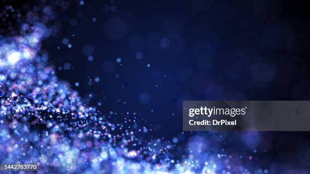 blurry blue & purple particles - award background imagens e fotografias de stock