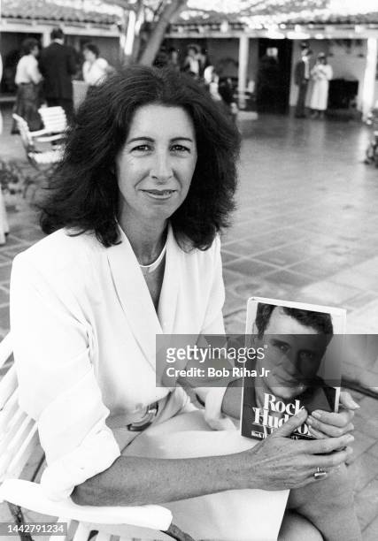 Author Sara Davidson at a book party to unveil her book 'Rock Hudson: His Story', July 1, 1986 in Los Angeles, California.