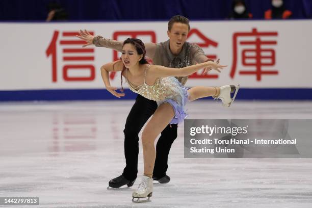 Yuka Orihara and Juho Pirinen of Finland compete in the Ice Dance Free Dance during the ISU Grand Prix of Figure Skating NHK Trophy at Makomanai...