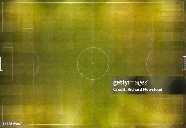 floodlit football pitch - penalty spot football stock pictures, royalty-free photos & images