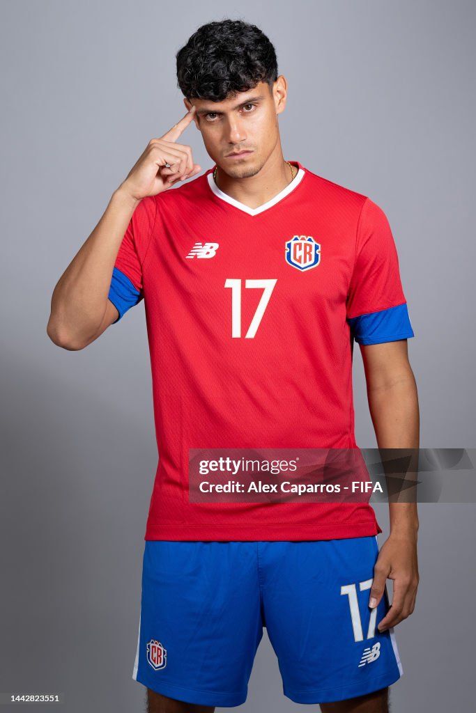 Yeltsin Tejeda of Costa Rica poses during the official FIFA World Cup