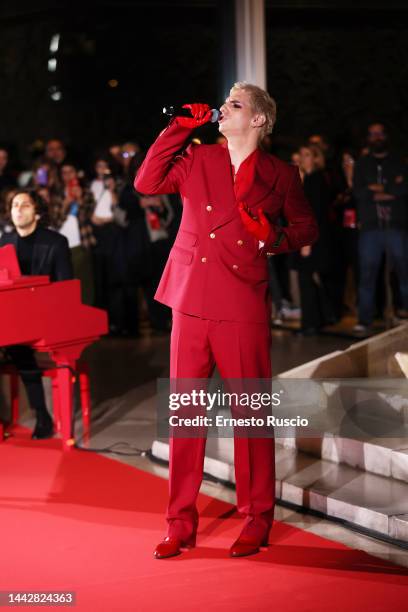 Achille Lauro performs during the Musei in Musica at Ara Pacis on November 19, 2022 in Rome, Italy.