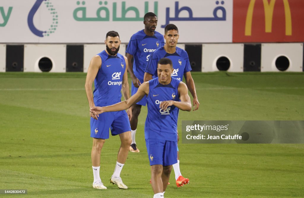 France Press Conference And Training Session - FIFA World Cup Qatar 2022