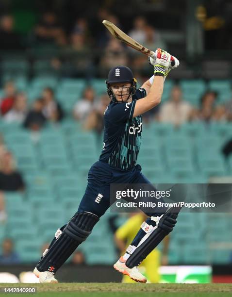 Sam Billings of England bats during Game 2 of the One Day International series between Australia and England at Sydney Cricket Ground on November 19,...