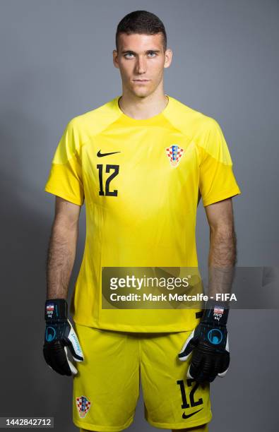 Ivo Grbic of Croatia poses during the official FIFA World Cup Qatar 2022 portrait session on November 19, 2022 in Doha, Qatar.