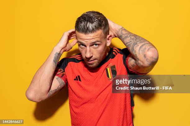 Toby Alderweireld of Belgium poses during the official FIFA World Cup Qatar 2022 portrait session on November 19, 2022 in Doha, Qatar.