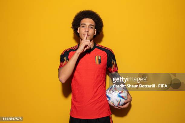 Axel Witsel of Belgium poses during the official FIFA World Cup Qatar 2022 portrait session on November 19, 2022 in Doha, Qatar.