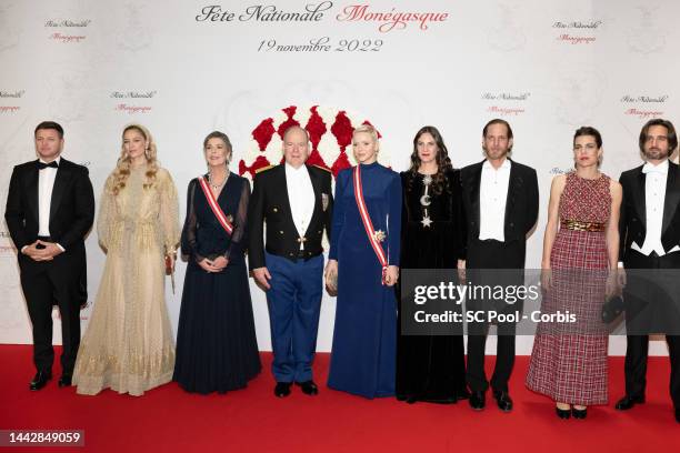 Gareth Wittstock, Beatrice Borromeo, Princess Caroline of Hanover, Prince Albert II of Monaco, Princess Charlene of Monaco, Tatiana Santo Domingo,...