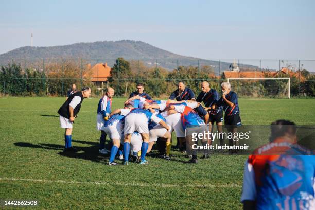 amateur rugby vets in action - amateur rugby stock pictures, royalty-free photos & images