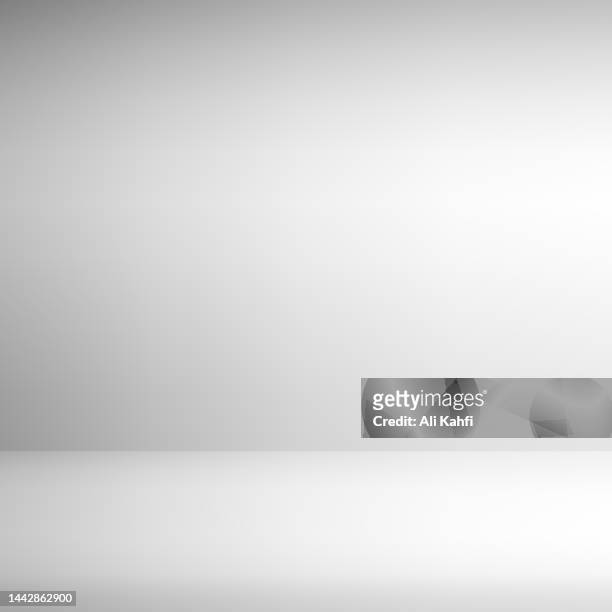 studio room gray background - white color photos stock illustrations