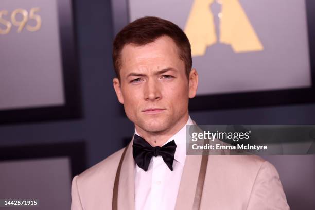Taron Egerton attends the Academy of Motion Picture Arts and Sciences 13th Governors Awards at Fairmont Century Plaza on November 19, 2022 in Los...