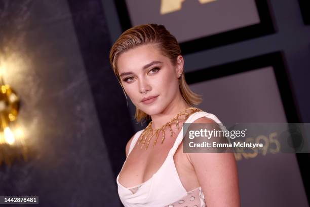 Florence Pugh attends the Academy of Motion Picture Arts and Sciences 13th Governors Awards at Fairmont Century Plaza on November 19, 2022 in Los...