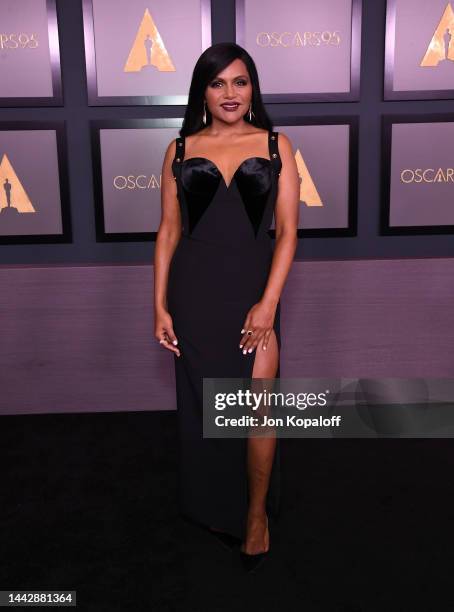 Mindy Kaling attends the Academy of Motion Picture Arts and Sciences 13th Governors Awards at Fairmont Century Plaza on November 19, 2022 in Los...