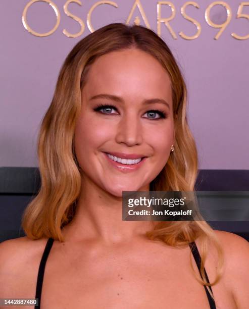 Jennifer Lawrence attends the Academy of Motion Picture Arts and Sciences 13th Governors Awards at Fairmont Century Plaza on November 19, 2022 in Los...