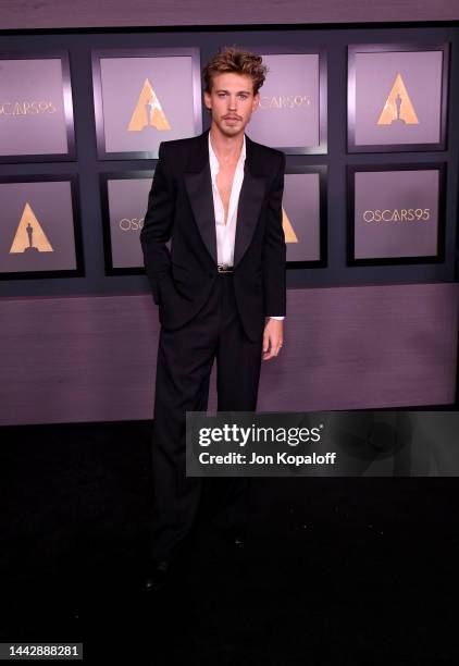 Austin Butler attends the Academy of Motion Picture Arts and Sciences 13th Governors Awards at Fairmont Century Plaza on November 19, 2022 in Los...