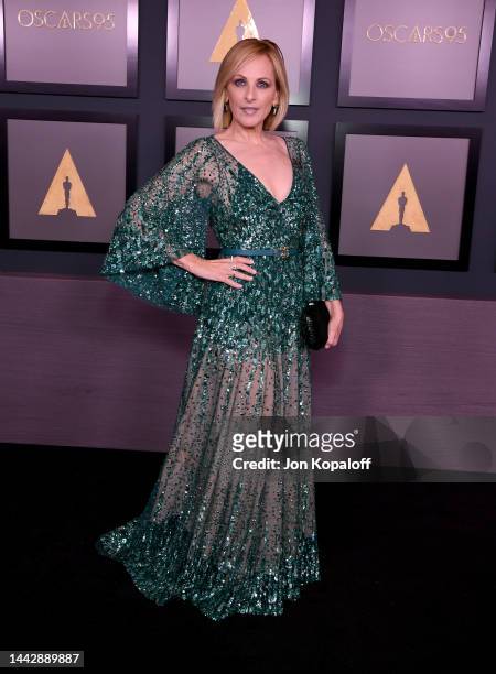 Marlee Matlin attends the Academy of Motion Picture Arts and Sciences 13th Governors Awards at Fairmont Century Plaza on November 19, 2022 in Los...