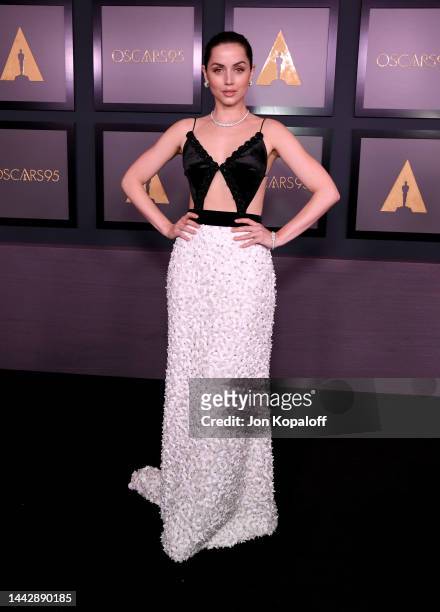 Ana de Armas attends the Academy of Motion Picture Arts and Sciences 13th Governors Awards at Fairmont Century Plaza on November 19, 2022 in Los...