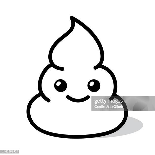 illustrazioni stock, clip art, cartoni animati e icone di tendenza di poop emoji doodle 5 - cacca