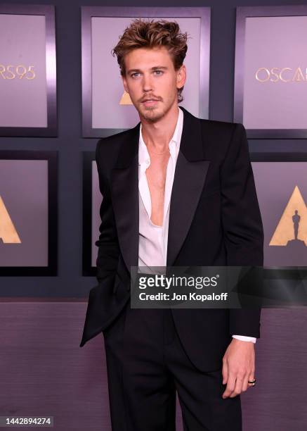 Austin Butler attends the Academy of Motion Picture Arts and Sciences 13th Governors Awards at Fairmont Century Plaza on November 19, 2022 in Los...