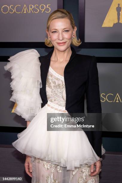 Cate Blanchett attends the Academy of Motion Picture Arts and Sciences 13th Governors Awards at Fairmont Century Plaza on November 19, 2022 in Los...