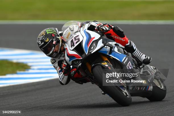 Scott Redding of Great Britain rides the BMW Motorrad WorldSBK Team BMW in Race 2 during the 2022 MOTUL FIM Superbike World Championship at Phillip...