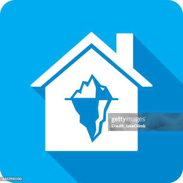 house glacier icon silhouette - remote worker mountains stock illustrations
